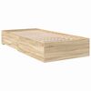 vidaXL Bettrahmen mit Schubladen Braun 90 x 190 cm Holzwerkstoff