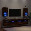 vidaXL TV-Schr&auml;nke mit LED-Leuchten 2 Stk. R&auml;uchereiche 30,5x30x60 cm