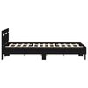 vidaXL Bettgestell Schwarz Eichen-Optik 120 x 190 cm Holzwerkstoff
