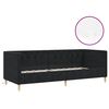 vidaXL Tagesbett mit Matratze USB Schwarz Stoff 90x200 cm
