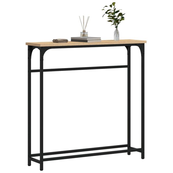 vidaXL Konsolentisch Sonoma-Eiche 75 x 19,5 x 75 cm Holzwerkstoff