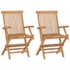 vidaXL 3-tlg. Garten-Essgruppe Massivholz Teak
