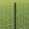 vidaXL Zaun mit Pfosten Gr&uuml;n 0,6 x 10 m Stahl und PVC