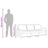 vidaXL 3-Sitzer-Sofa Schwarz 180 cm Stoff