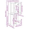 vidaXL Highboard mit Schubladen 2 pcs Altholz Holzwerkstoff