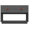 vidaXL TV-Schrank Grau 90x40x60 cm Massivholz Kiefer