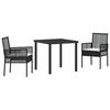 vidaXL Garten Essgruppe 5 stk. Braun Poly-Rattan