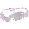 vidaXL 8-tlg. Garten-Sofagarnitur mit Kissen Beige Poly Rattan