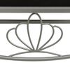 vidaXL Nachttisch Grau und Schwarz 42,5x33x44,5 cm Metall und Glas