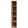 vidaXL Eckregal Altholz-Optik 33x33x165 cm Holzwerkstoff