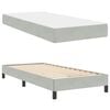 vidaXL Boxspringbett mit Matratze Hellgrau 100 x 210 cm Stoff