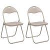 vidaXL Klappstuhl 2 pcs Sand 48 x 43,5 x 81 cm Kunstleder