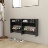vidaXL Wand-Schuhschr&auml;nke 2 Stk. Hochglanz-Schwarz 60x18x60 cm
