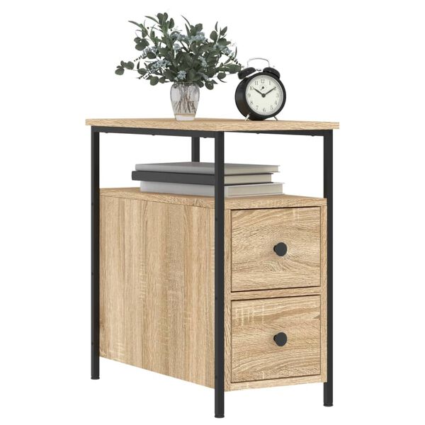 vidaXL Nachttische 2 Stk. Sonoma-Eiche 30x60x60 cm Holzwerkstoff