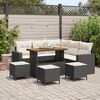vidaXL Garten-Sofa-Set 9 pcs Schwarz Poly-Rattan