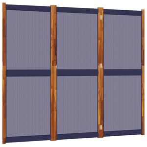 vidaXL 3-tlg. Paravent Dunkelblau 210x180 cm
