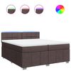 vidaXL Boxspringbett mit Matratze Dunkelbraun 200x200 cm Stoff