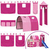vidaXL Kinderhochbett mit Turm Rosa 80x200 cm Massivholz Kiefer