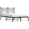 vidaXL Bettgestell mit Kopfteil Metall Schwarz 120x190 cm