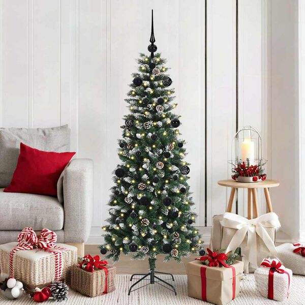 vidaXL K&uuml;nstlicher Weihnachtsbaum mit 150 LEDs mit St&auml;nder Gr&uuml;n 150 cm