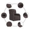 vidaXL Relaxsessel Elektrisch Dunkelbraun Stoff