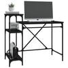 vidaXL Schreibtisch mit Regal Schwarz 105x50x90cm Holzwerkstoff Eisen