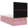 vidaXL Ottoman-Bett mit Matratzen & LEDs Rosa 100x200 cm Samt