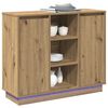 vidaXL LED-Sideboard Artisan-Eiche 90 x 32 x 75 cm Holzwerkstoff