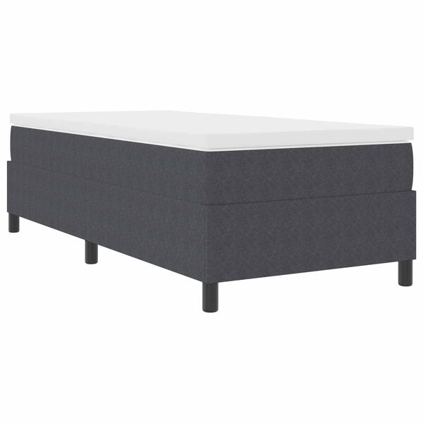 vidaXL Plattformbettgestell Dunkelgrau 90 x 190 cm Stoff