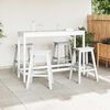 vidaXL Garten Bar Set 4 pcs Wei&szlig; HDPE