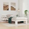 vidaXL Bettrahmen mit Kopfteil Wei&szlig; 75 x 190 cm Massives Kiefernholz