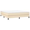vidaXL Boxspringbettgestell Creme 160x200 cm Stoff