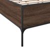 vidaXL Bettgestell Braun Eichen-Optik 140x190 cm Holzwerkstoff Metall