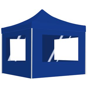 vidaXL Profi-Partyzelt Faltbar mit W&auml;nden Aluminium 2&times;2m Blau