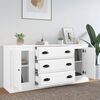 vidaXL Sideboards 3 Stk. Wei&szlig; Holzwerkstoff