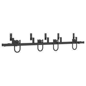 vidaXL Schiebet&uuml;rbeschlag-Set 183 cm Stahl Schwarz