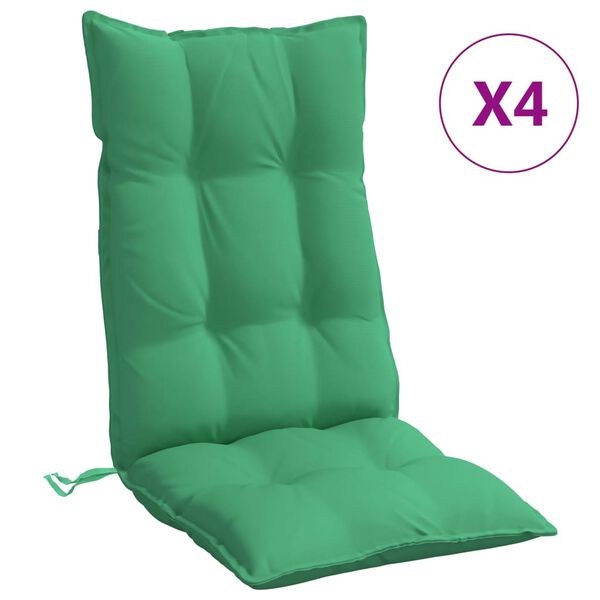 vidaXL Hochlehner-Auflagen 4 Stk. Gr&uuml;n Oxford-Gewebe
