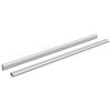 vidaXL Kleiderstange 2 Stk. Silber 664 x 15 x 29 mm Aluminiumlegierung