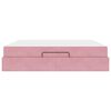 vidaXL Bettgestell mit Matratze mit Matratze 2 pcs Rosa Samt