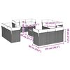 vidaXL 13-tlg. Garten-Sofagarnitur mit Kissen Beige Poly Rattan