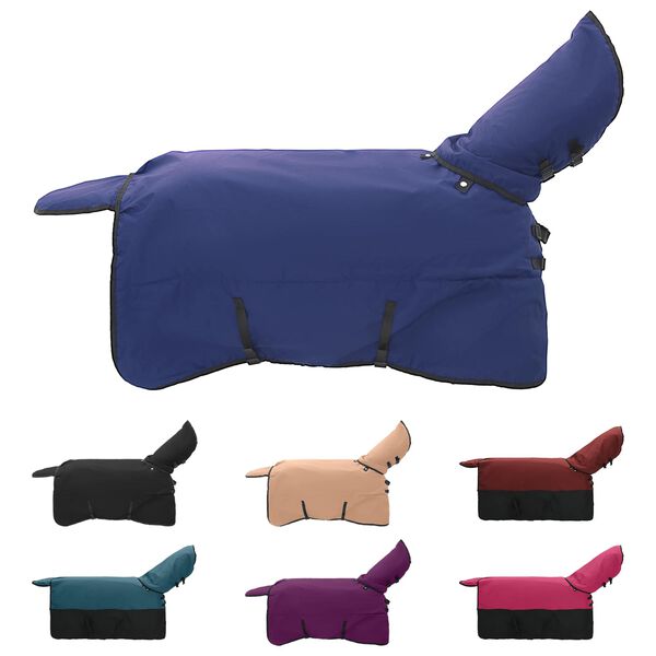 vidaXL Pferdedecke Dunkelgr&uuml;n und Schwarz 135 cm Polyester