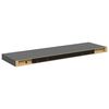 vidaXL Schweberegale 2 Stk. Hochglanz-Grau 80x23,5x3,8 cm MDF