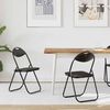 vidaXL Klappstuhl 2 pcs Schwarz 48 x 43,5 x 81 cm Kunstleder