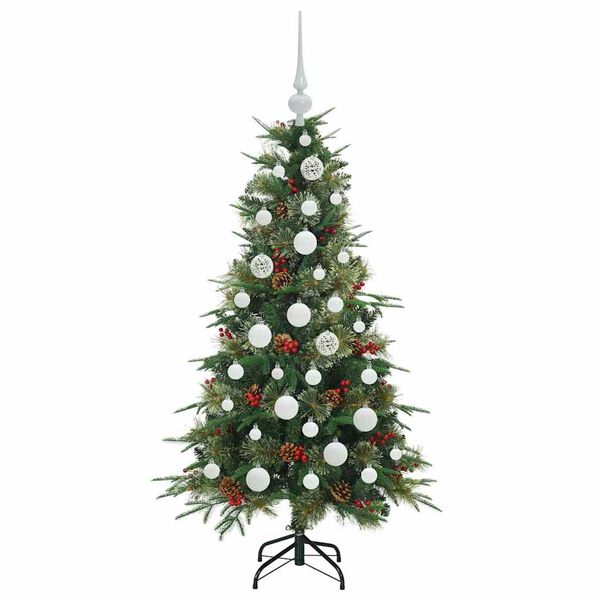 vidaXL K&uuml;nstlicher klappbarer Weihnachtsbaum Gr&uuml;n 120 cm PE und PVC