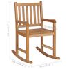 vidaXL Schaukelstuhl mit Beige Kissen Massivholz Teak