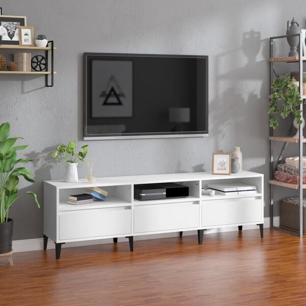 vidaXL TV-Schrank Wei&szlig; 150x30x44,5 cm Holzwerkstoff