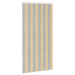 vidaXL Insektenschutzvorhang Chenille Grau und Beige 100 x 200 cm