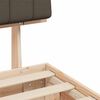 vidaXL Bettgestell mit gepolstertem Kopfteil Taupe 80 x 200 cm