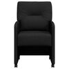 vidaXL Esszimmerst&uuml;hle mit Rollen 2 pcs Schwarz 57 x 67 x 95 cm Stoff