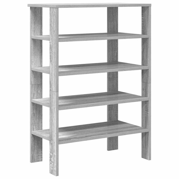 vidaXL Schuhregal Grau Sonoma 61x32x87,5 cm Holzwerkstoff